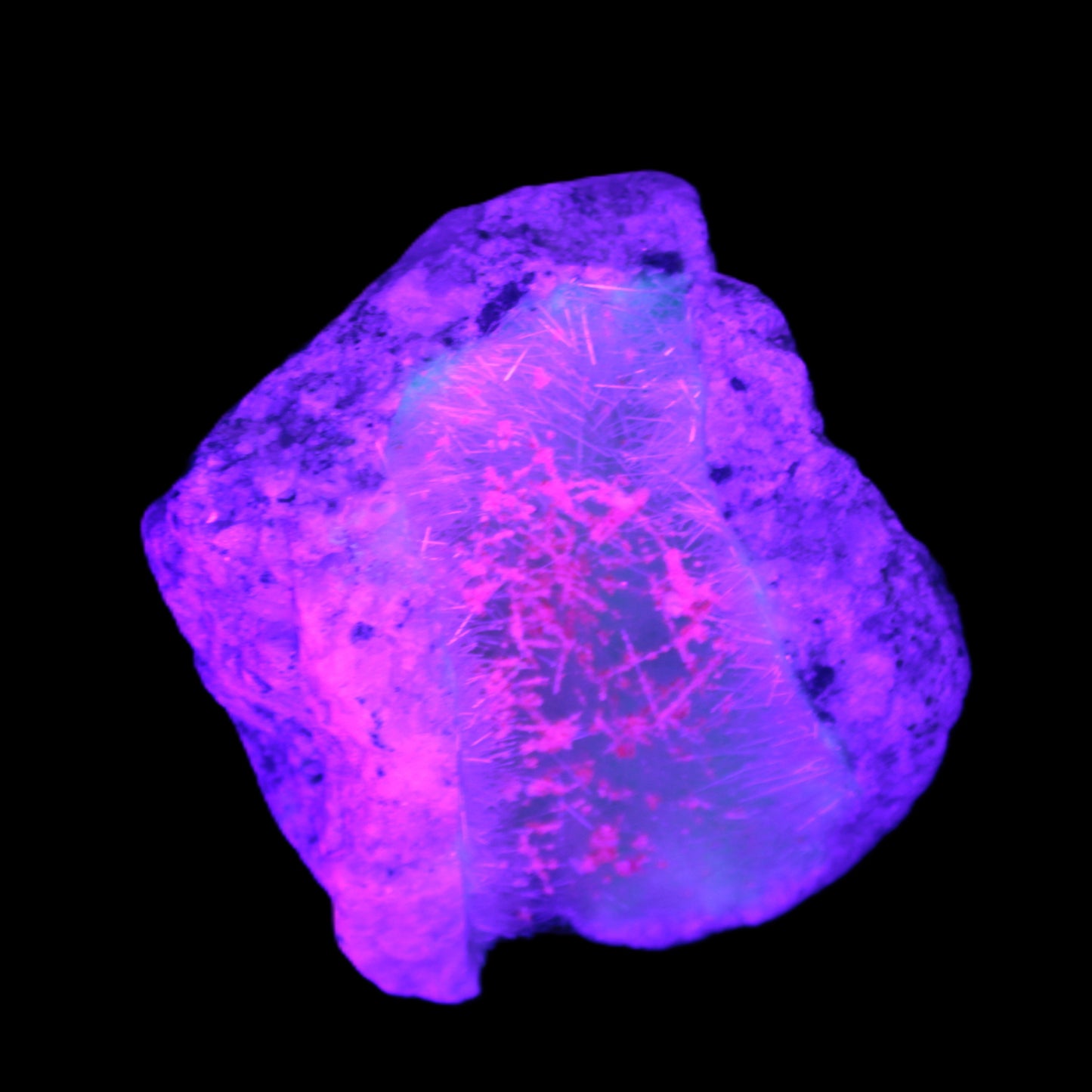Goethite on Zeolite geode 74*85*77mm from Madagascar 487g
