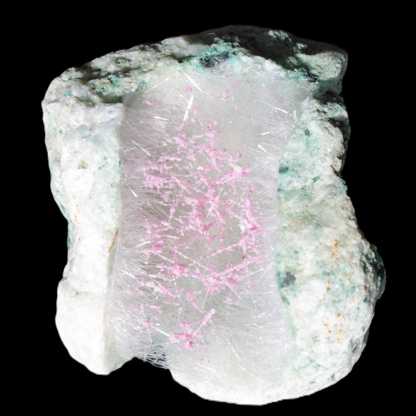 Goethite on Zeolite geode 74*85*77mm from Madagascar 487g
