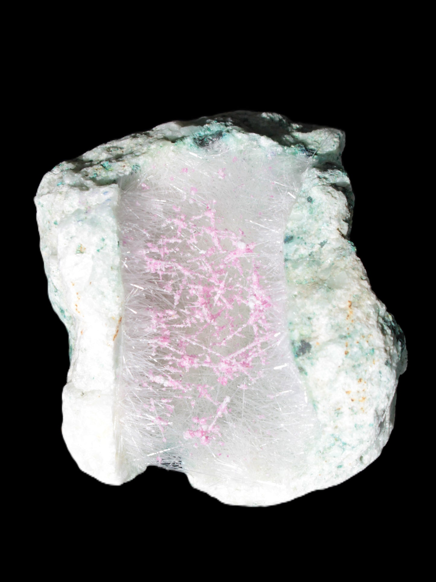 Goethite on Zeolite geode 74*85*77mm from Madagascar 487g