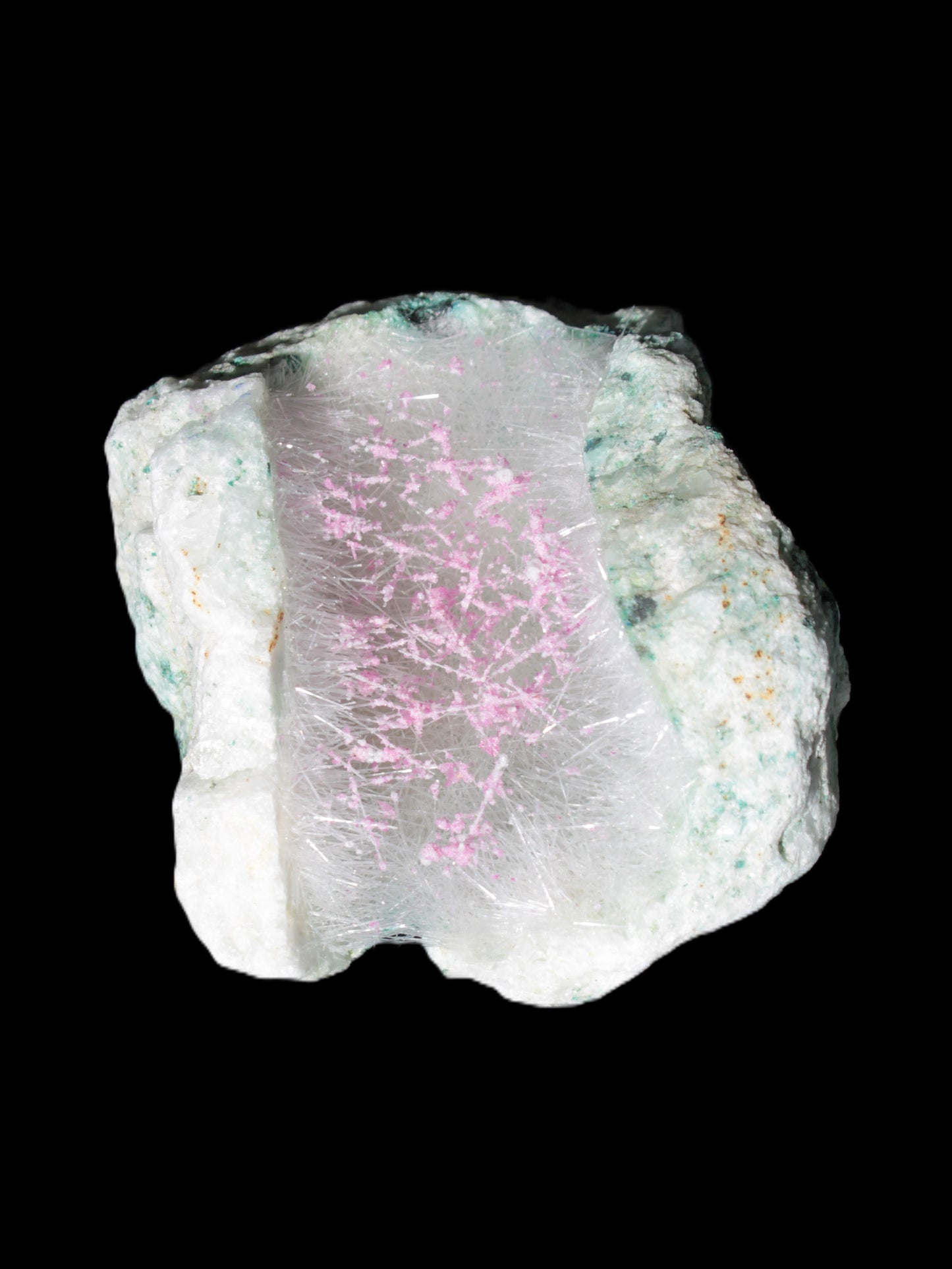 Goethite on Zeolite geode 74*85*77mm from Madagascar 487g