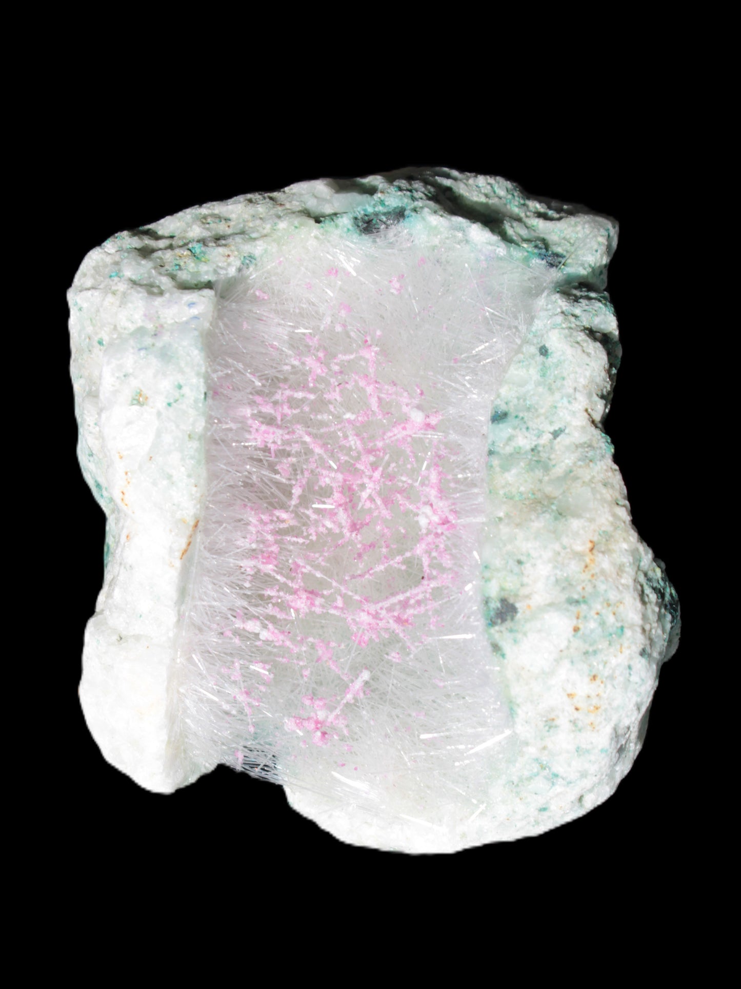 Goethite on Zeolite geode 74*85*77mm from Madagascar 487g