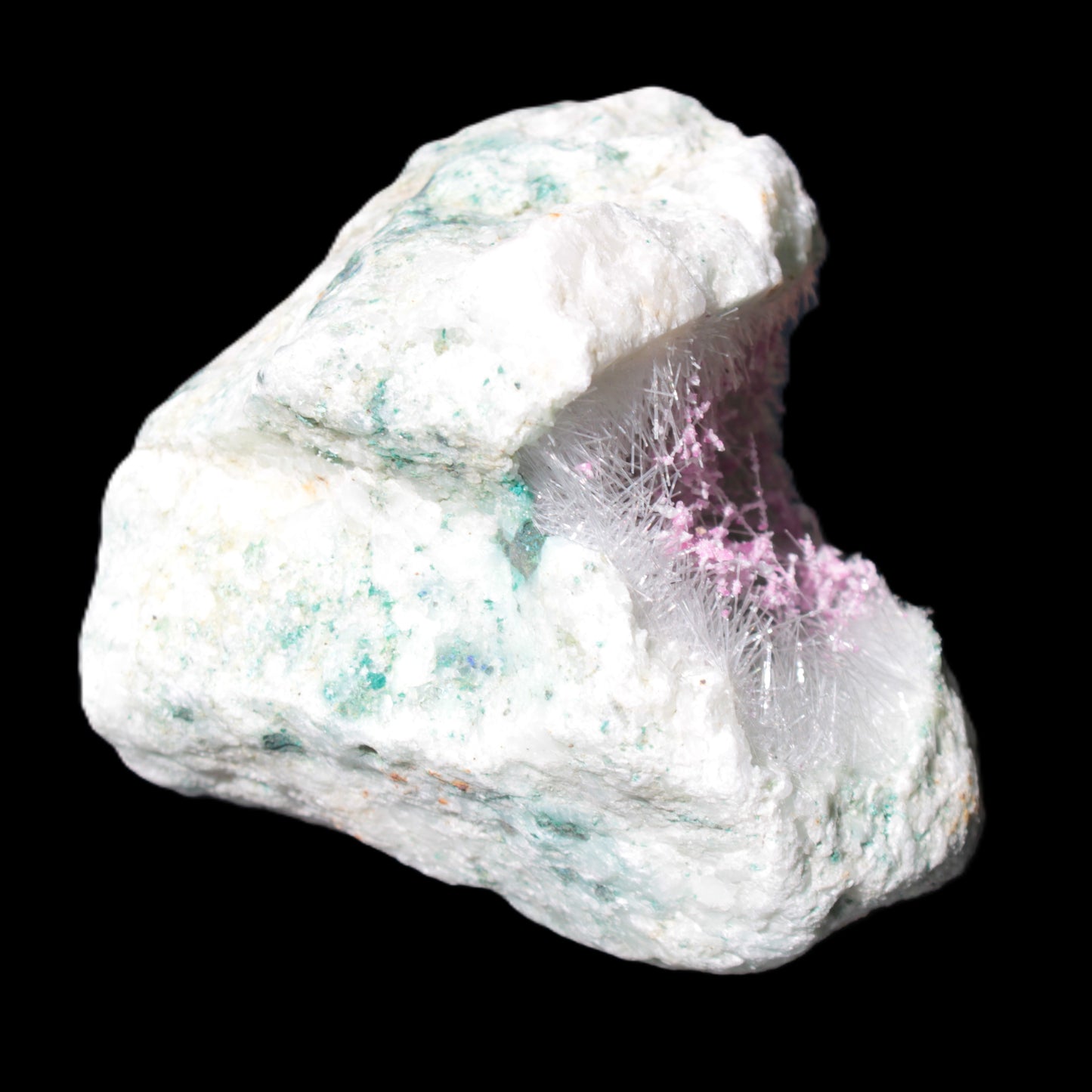 Goethite on Zeolite geode 74*85*77mm from Madagascar 487g