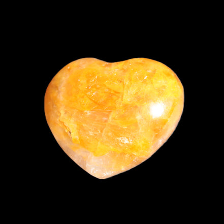 Golden Healer Quartz puffy heart 37*32mm 30g Rocks and Things Store