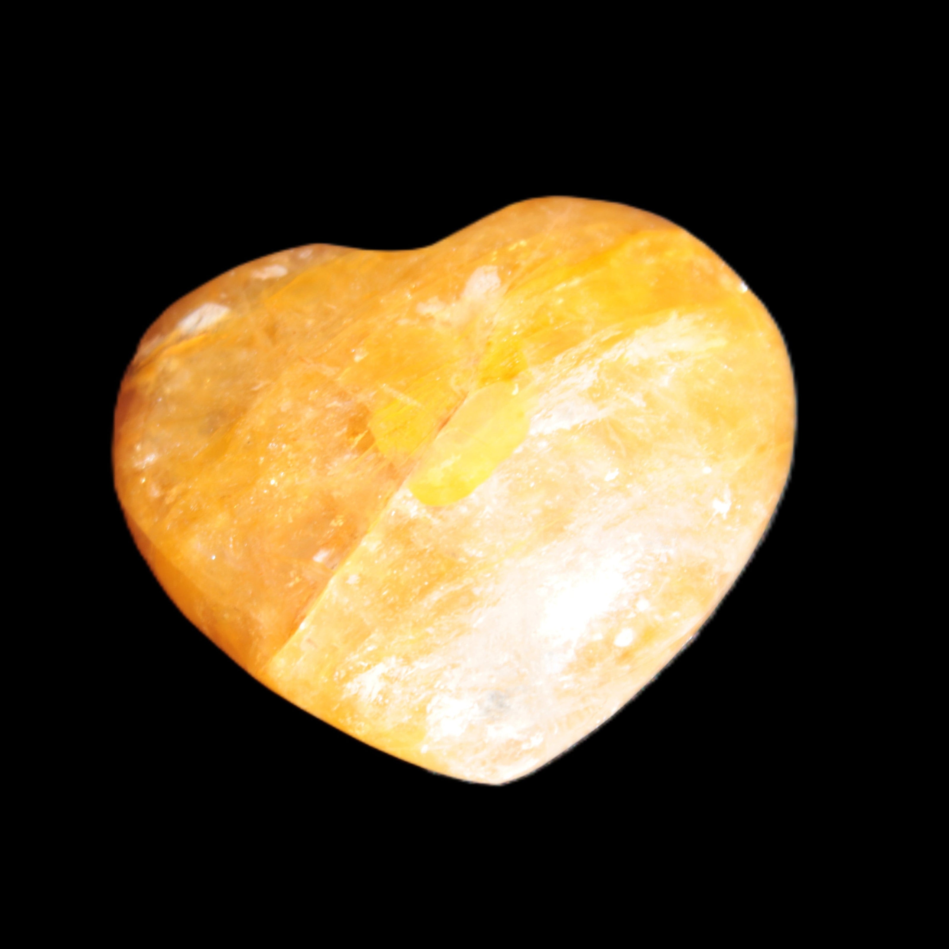 Golden Healer Quartz puffy heart 37*32mm 30g Rocks and Things Store