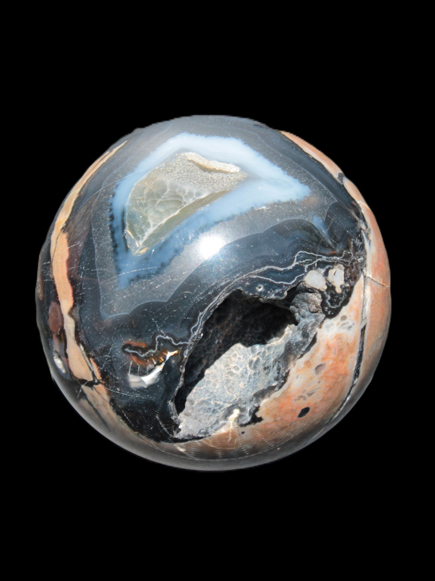 Volcano Agate sphere 119mm 2167g Rocks and Things Store