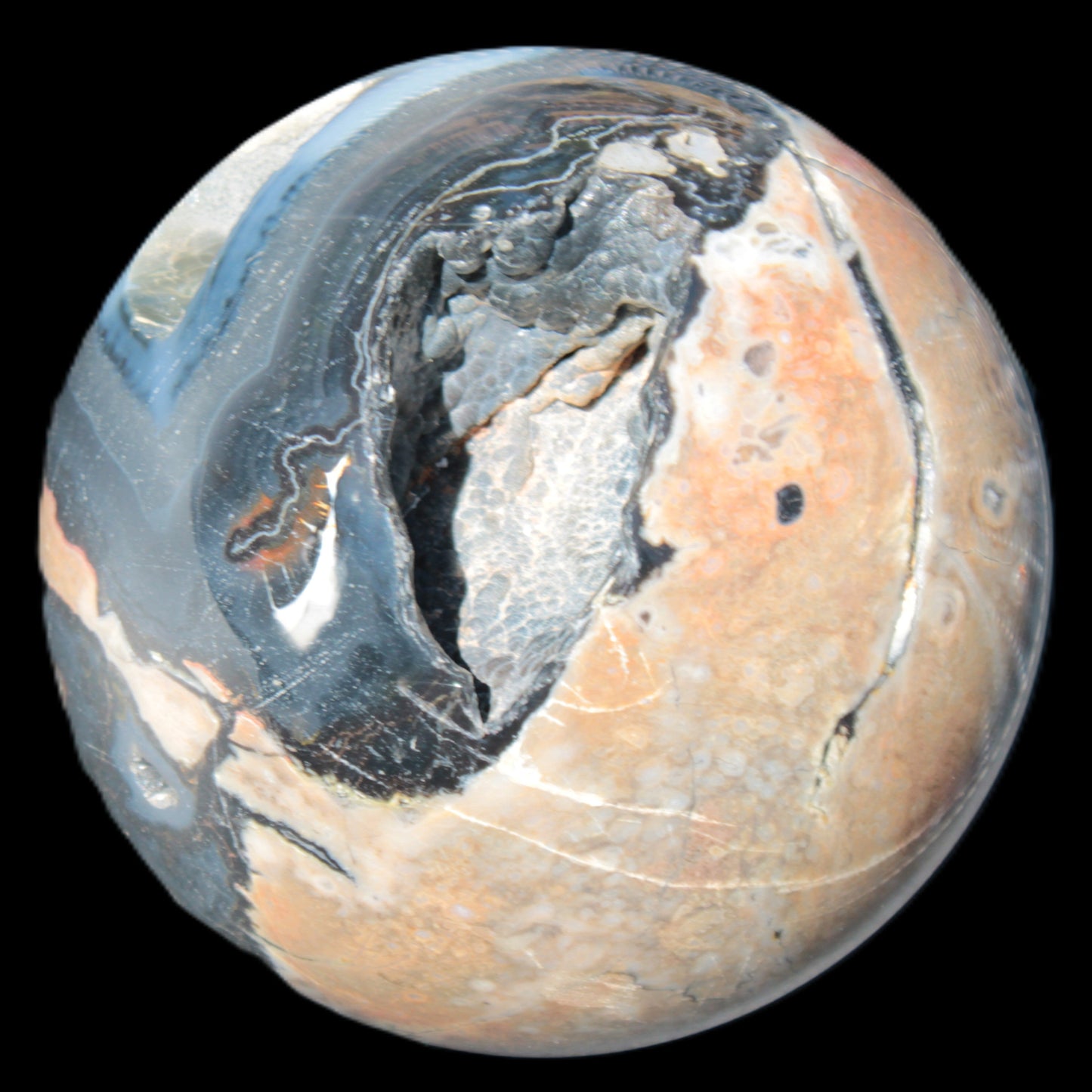 Volcano Agate sphere 119mm 2167g Rocks and Things Store