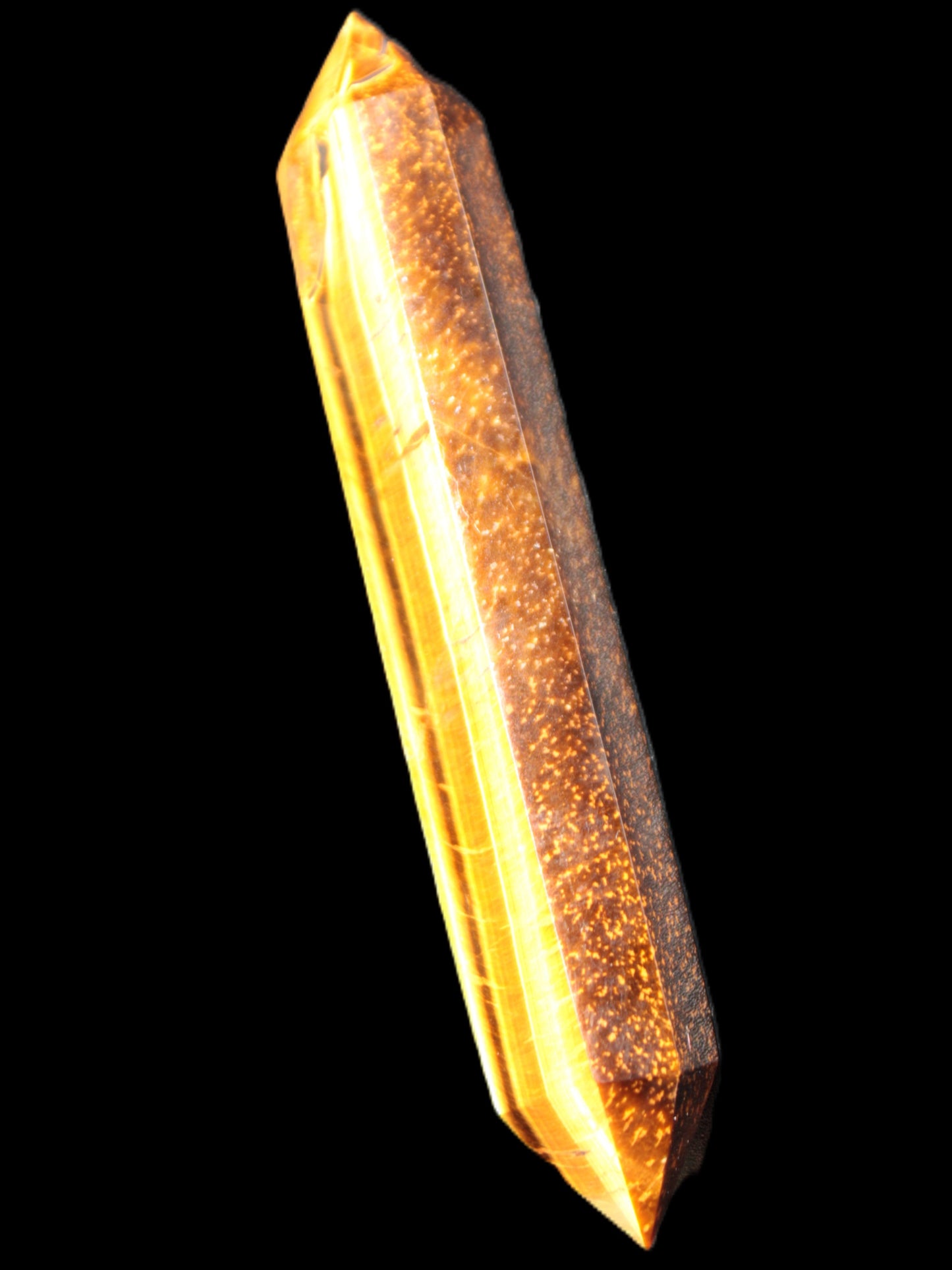 Golden Tigers Eye double-terminated large wand 141.9g Rocks and Things Store