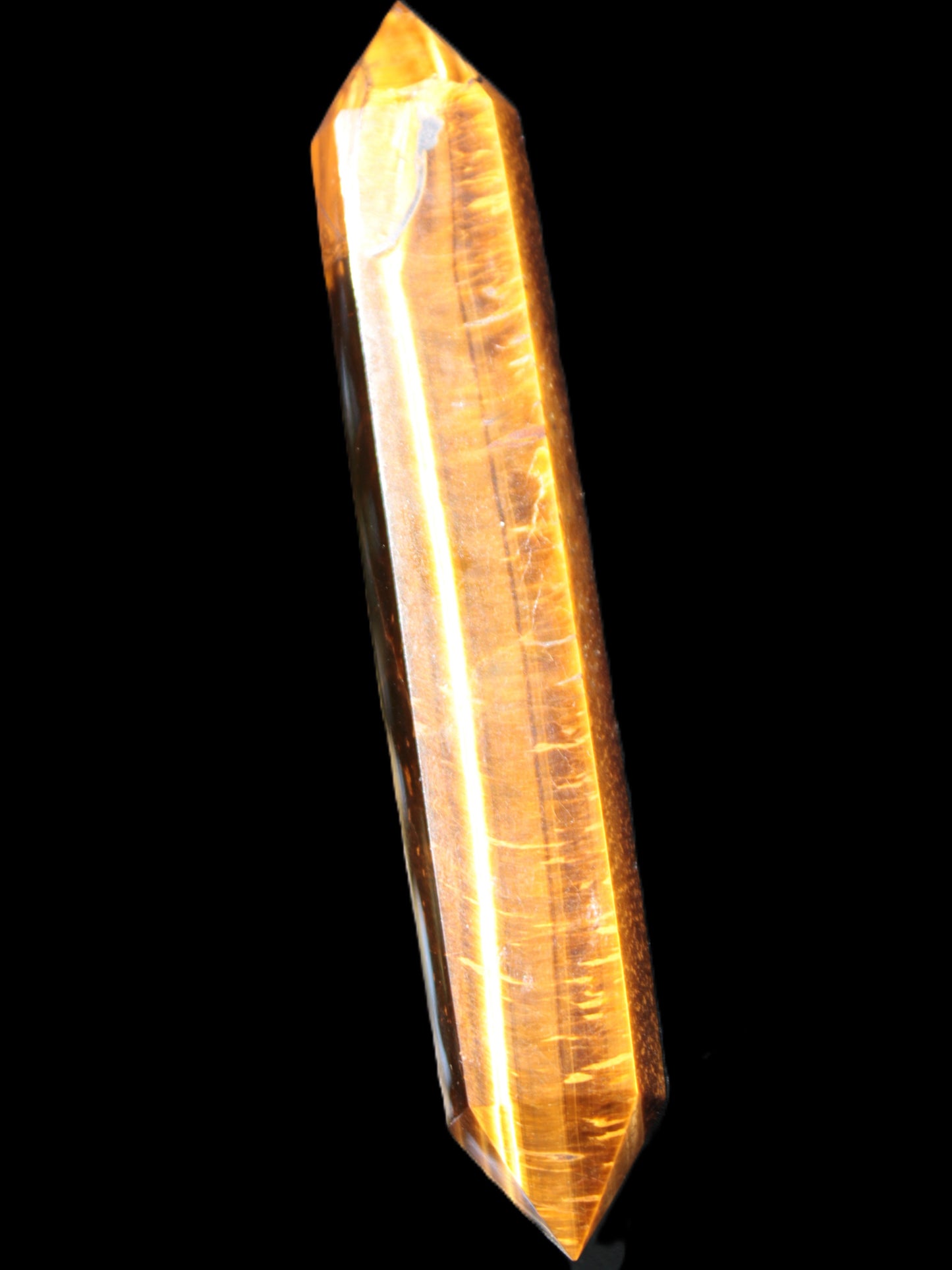 Golden Tigers Eye double-terminated large wand 141.9g Rocks and Things Store