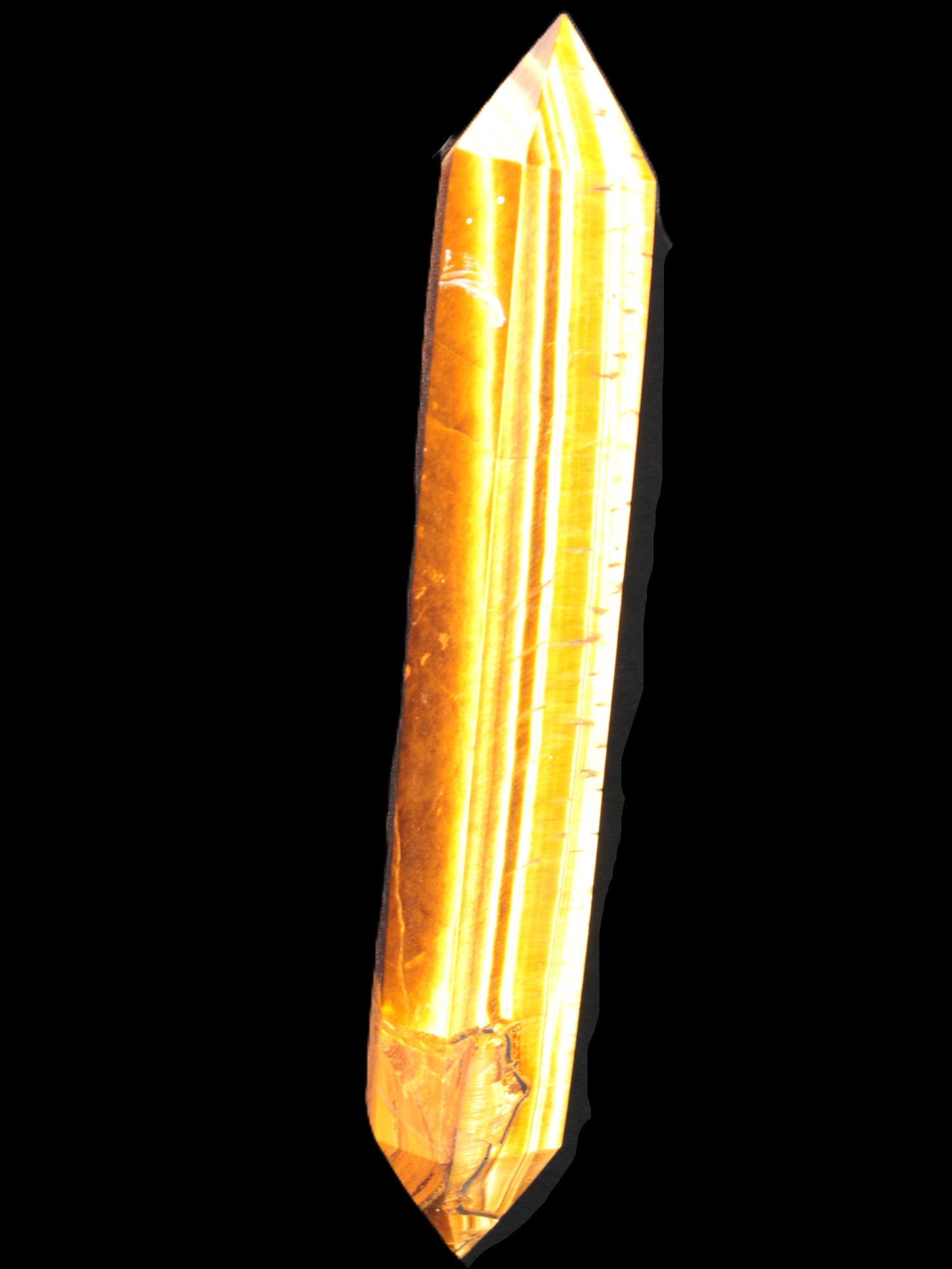 Golden Tigers Eye double-terminated large wand 141.9g Rocks and Things Store