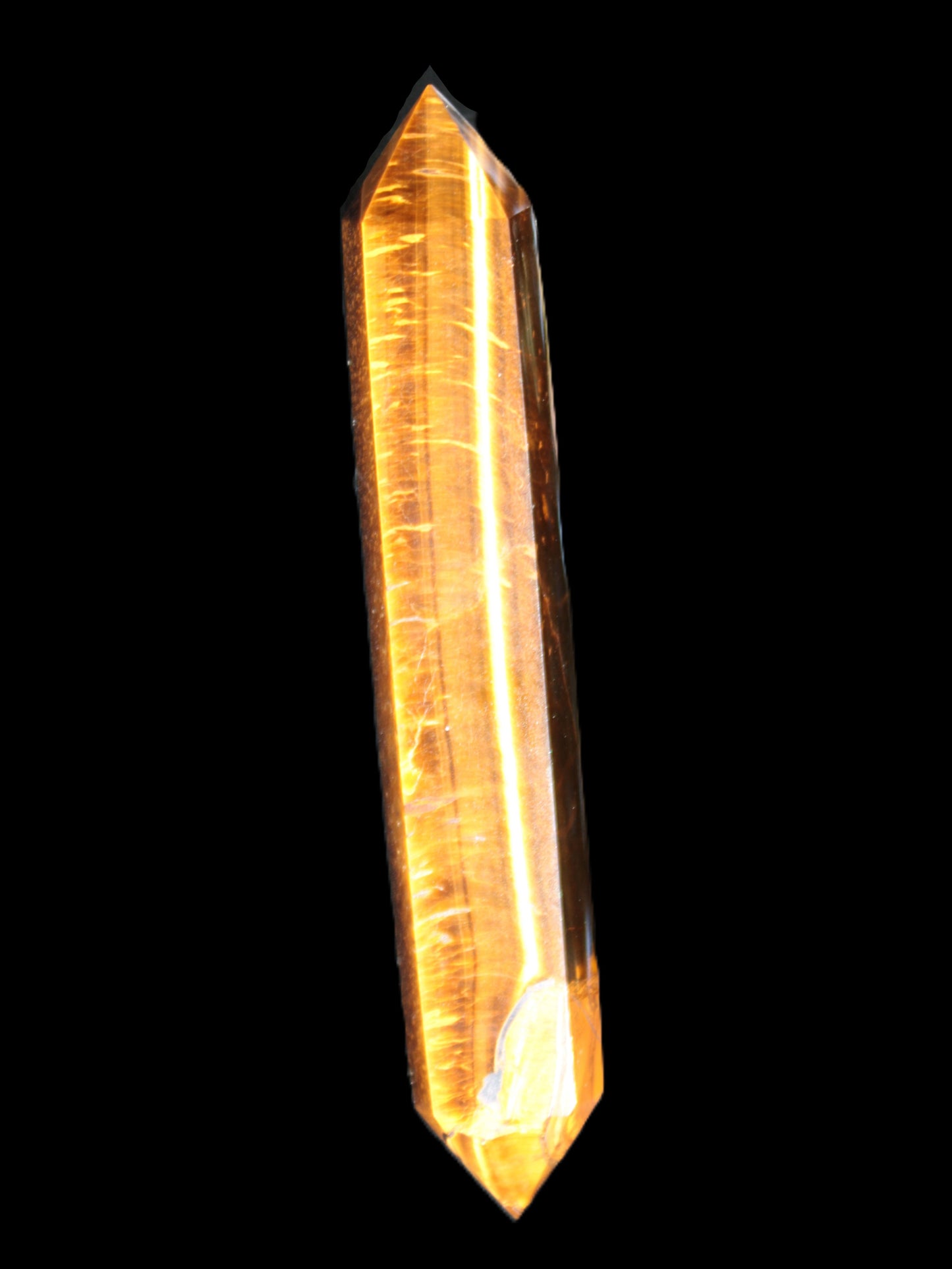 Golden Tigers Eye double-terminated large wand 141.9g Rocks and Things Store