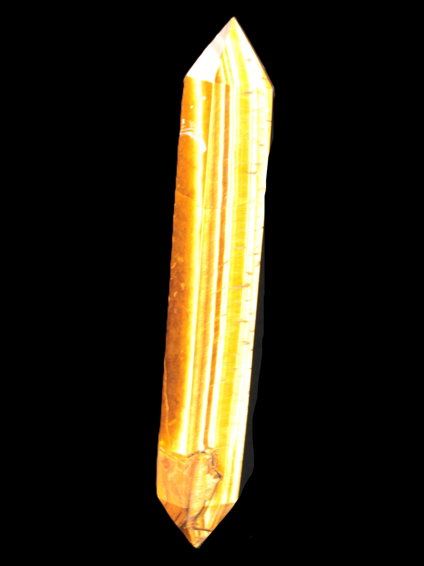 Golden Tigers Eye double-terminated large wand 141.9g Rocks and Things Store