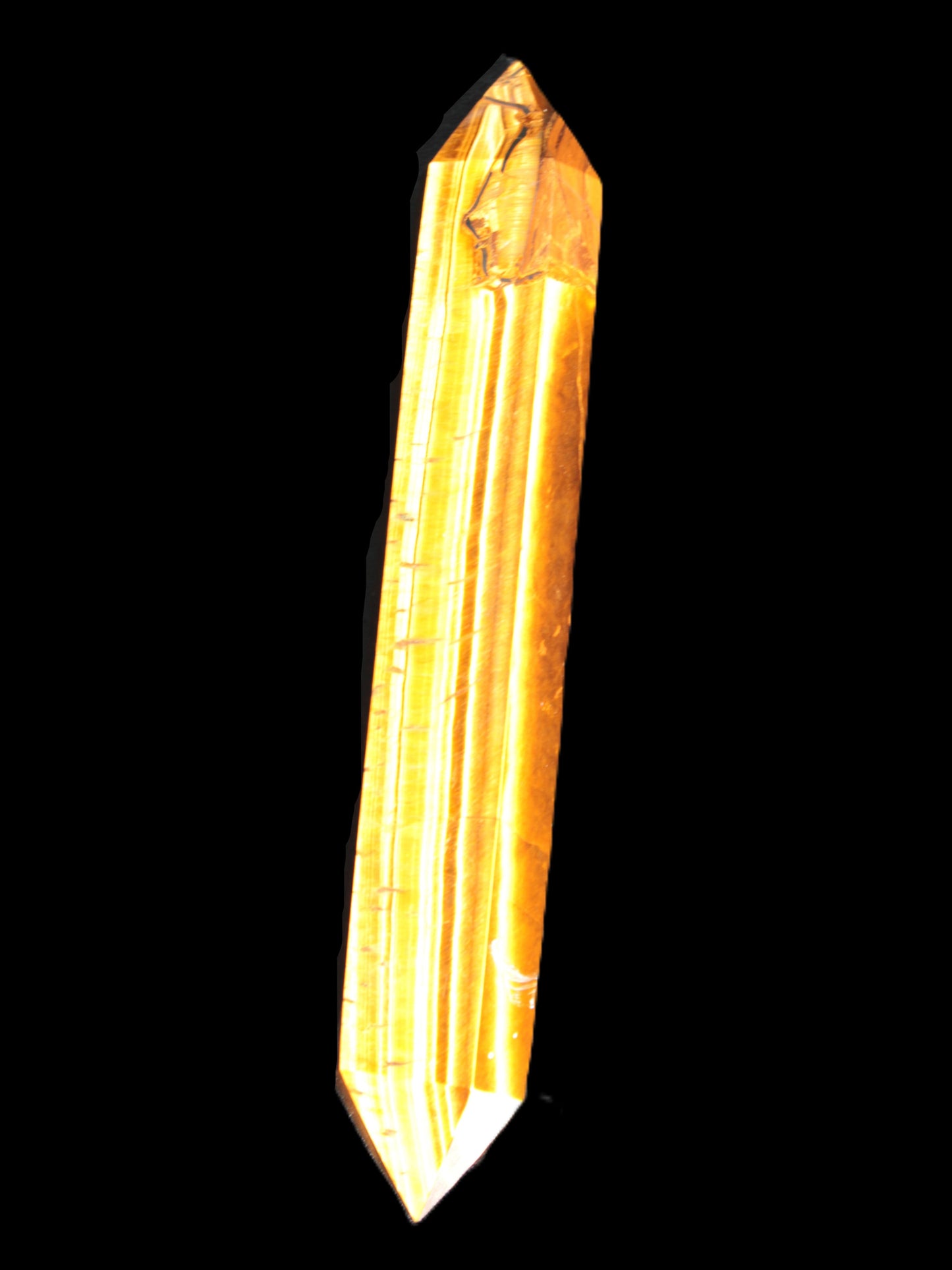 Golden Tigers Eye double-terminated large wand 141.9g Rocks and Things Store