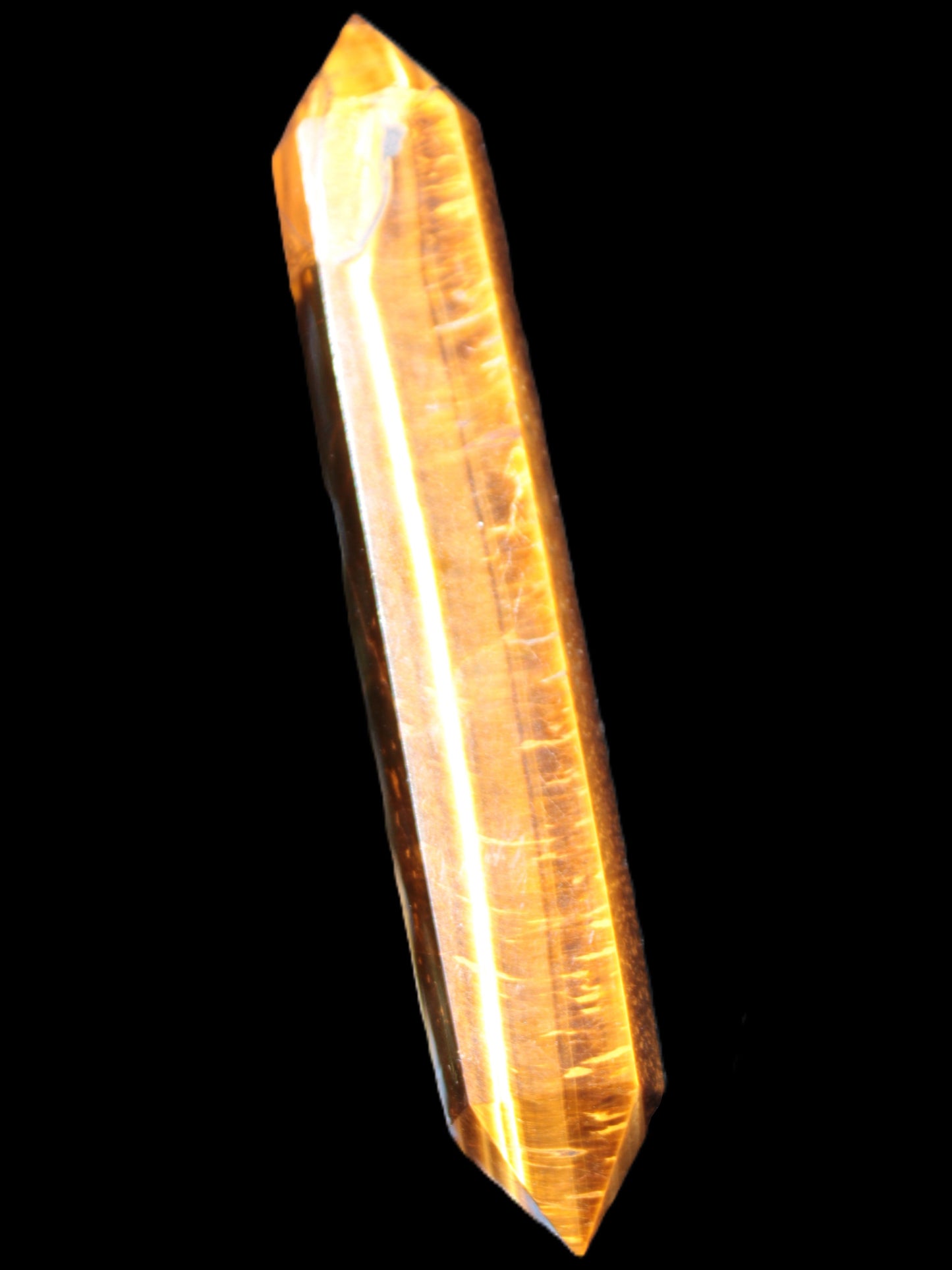 Golden Tigers Eye double-terminated large wand 141.9g Rocks and Things Store
