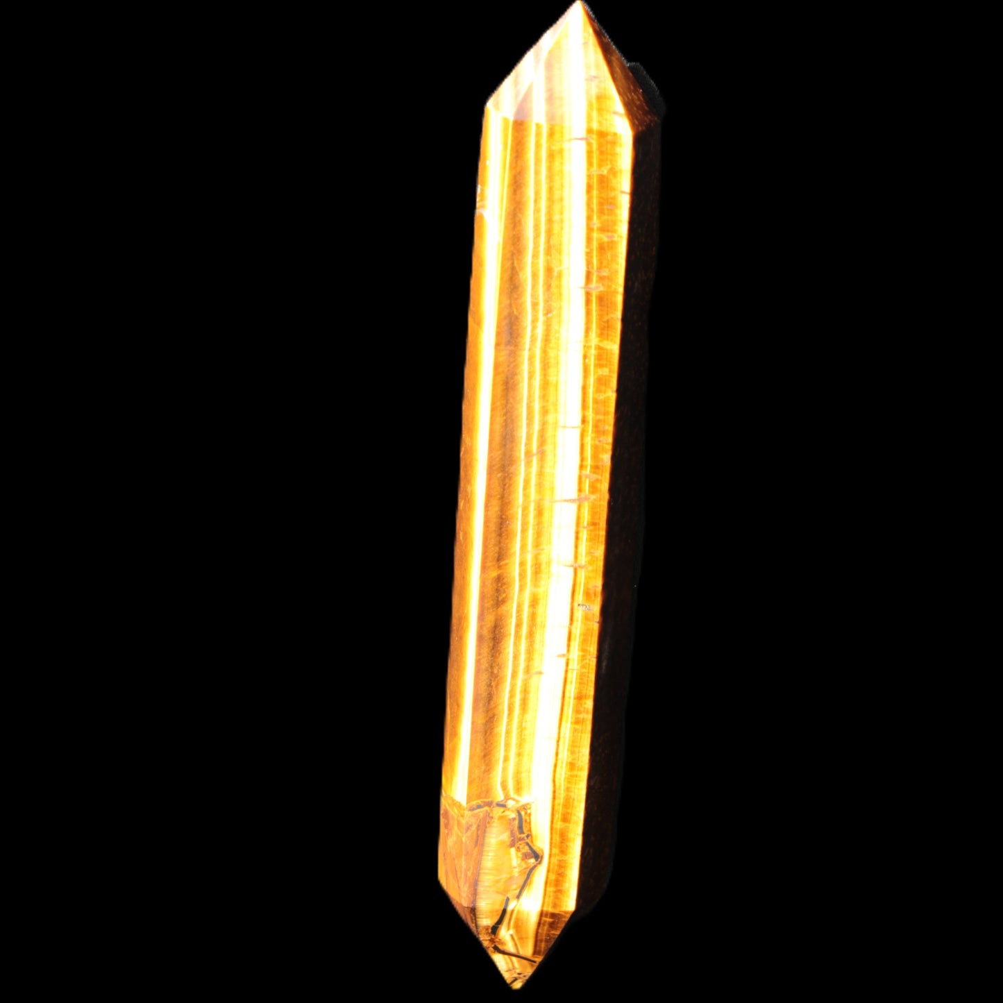 Golden Tigers Eye double-terminated large wand 141.9g Rocks and Things Store