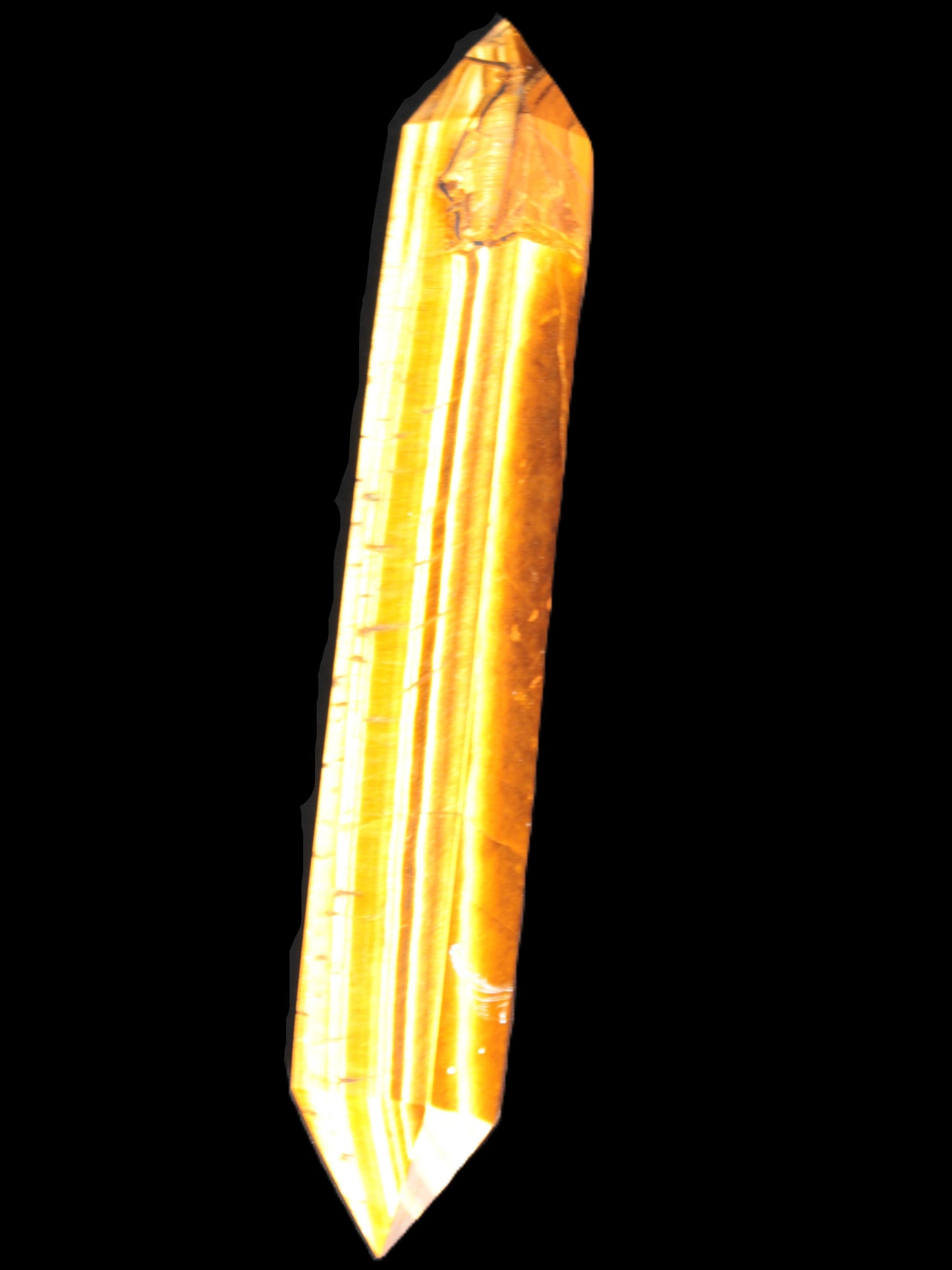 Golden Tigers Eye double-terminated large wand 141.9g Rocks and Things Store