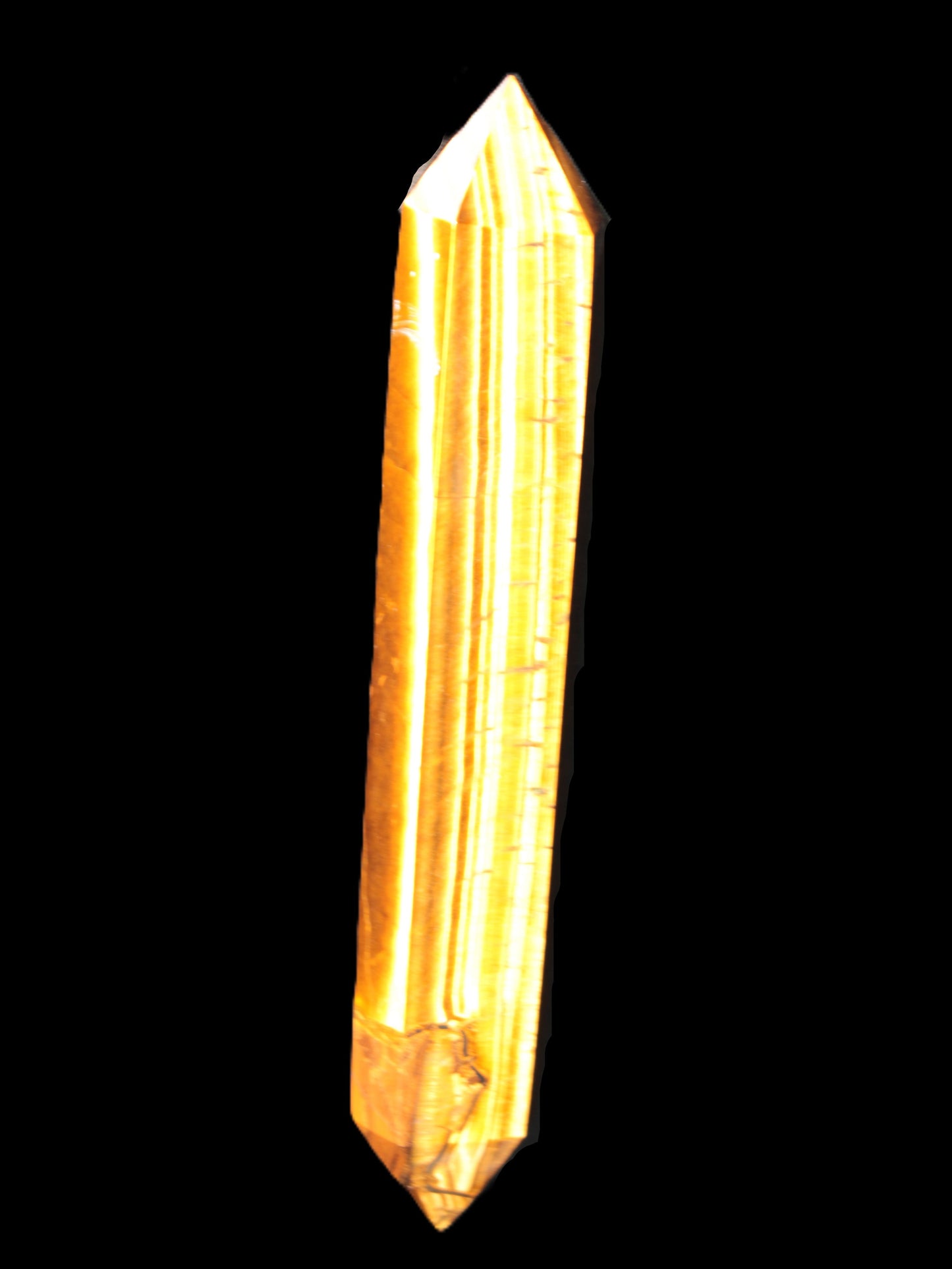 Golden Tigers Eye double-terminated large wand 141.9g Rocks and Things Store