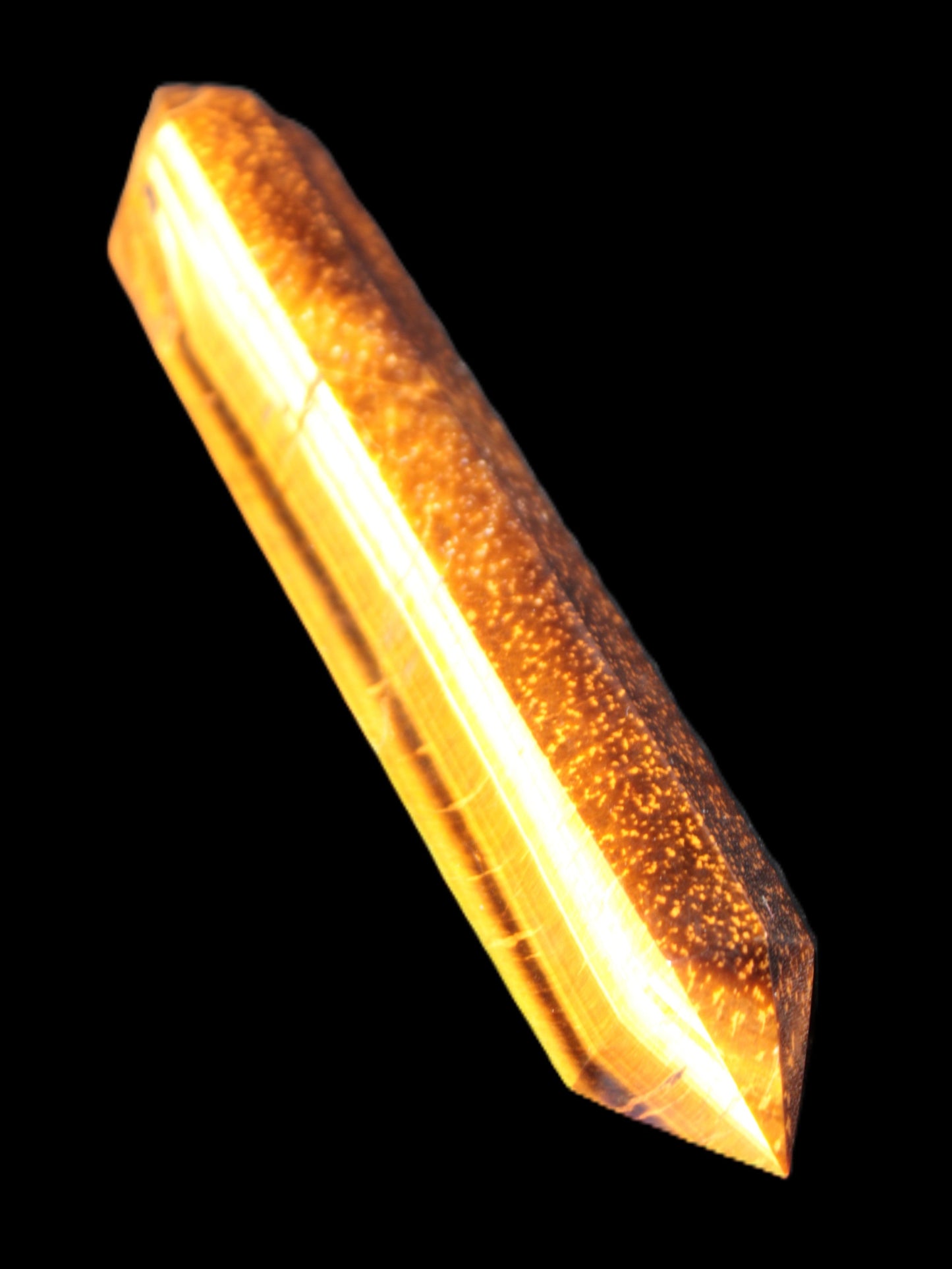 Golden Tigers Eye double-terminated large wand 141.9g Rocks and Things Store