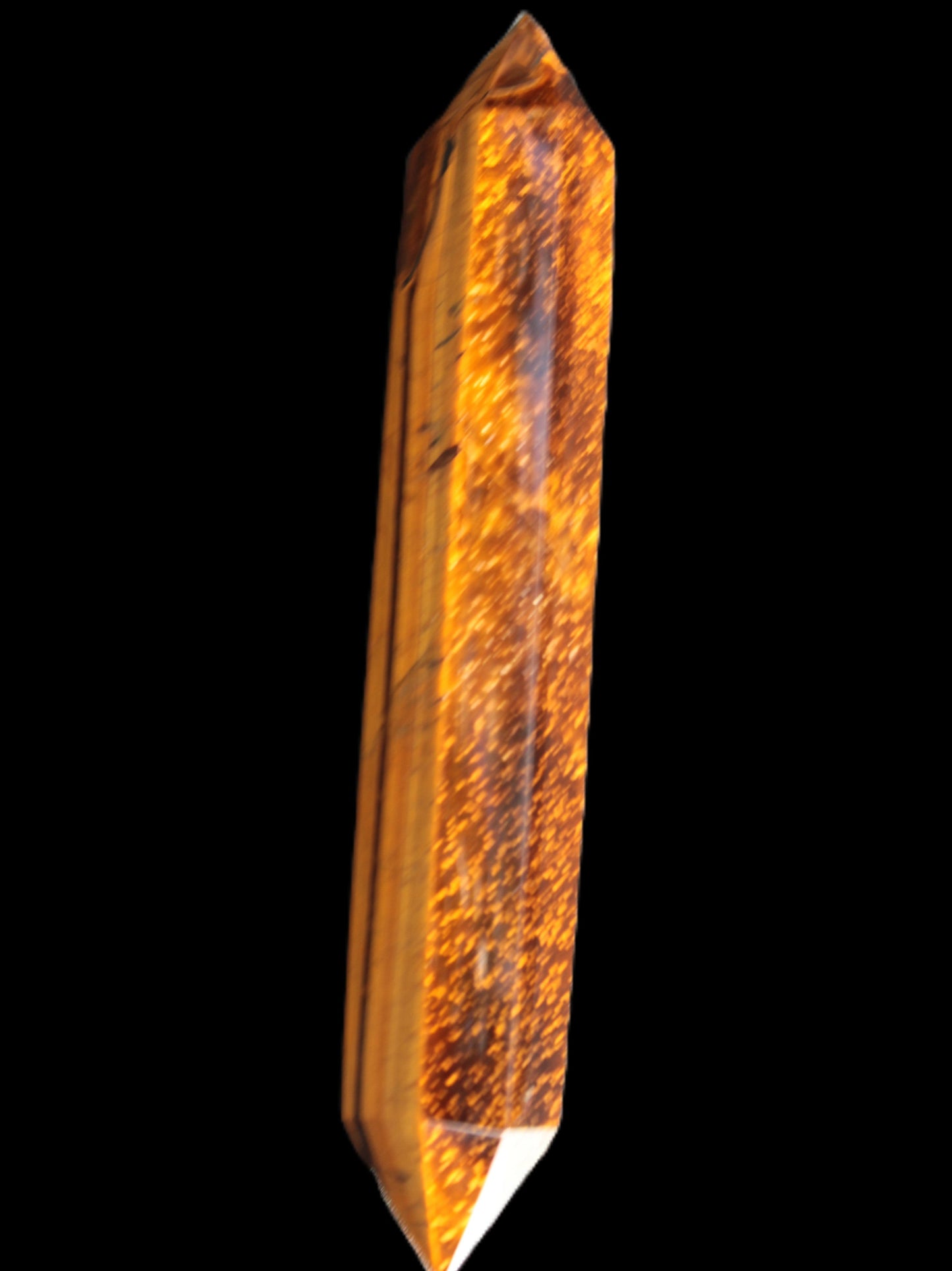 Golden Tigers Eye double-terminated large wand 141.9g Rocks and Things Store