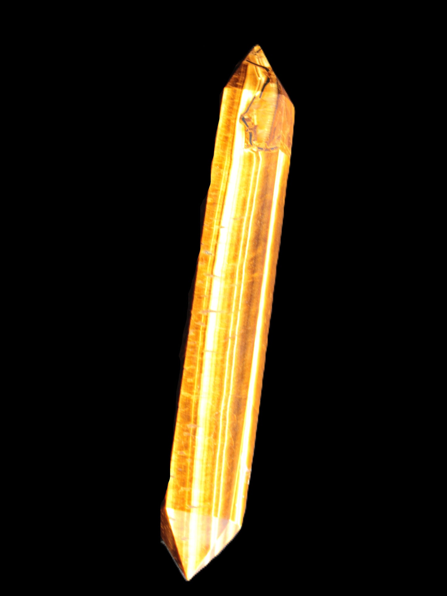 Golden Tigers Eye double-terminated large wand 141.9g Rocks and Things Store