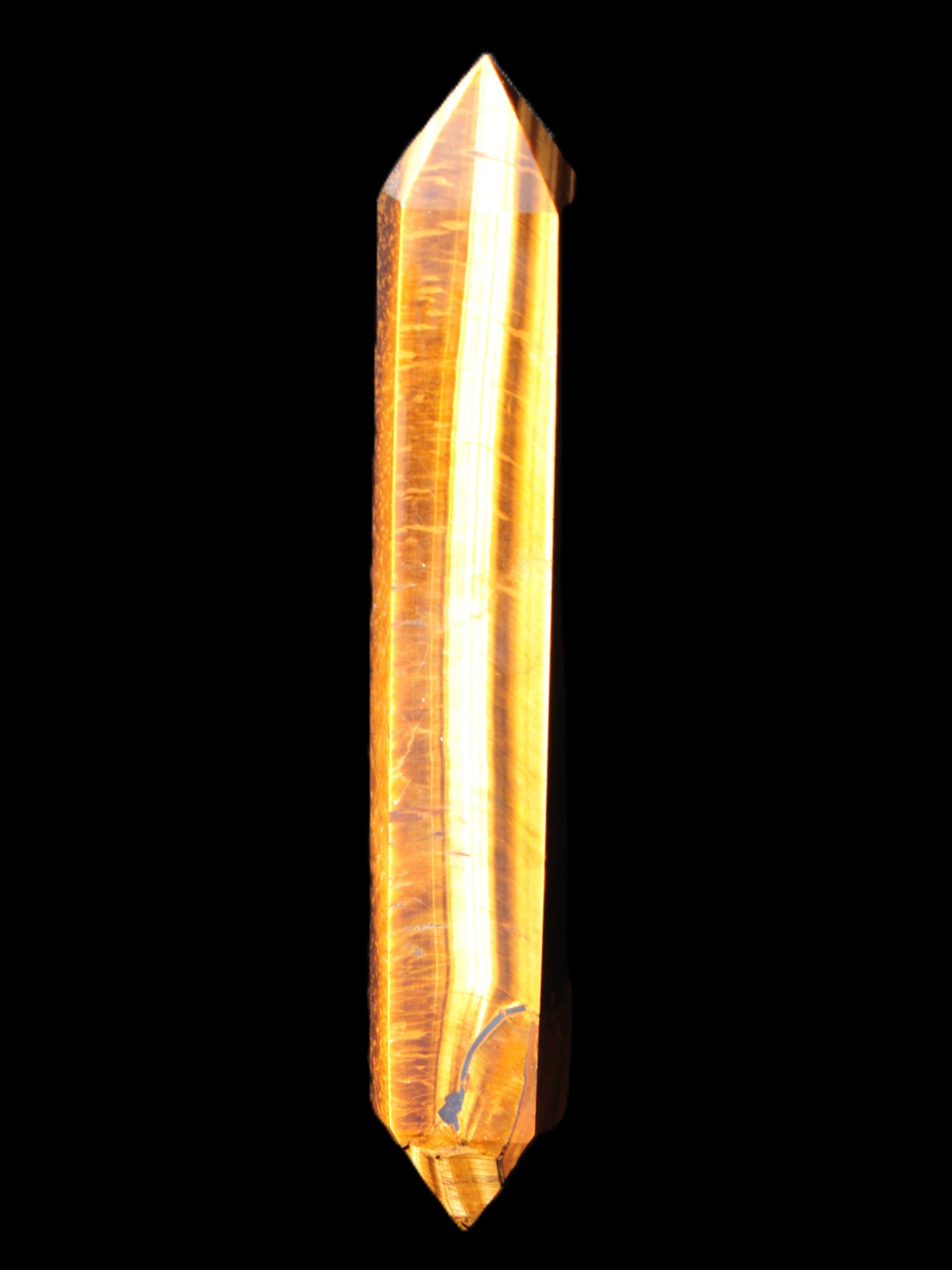 Golden Tigers Eye double-terminated large wand 141.9g Rocks and Things Store