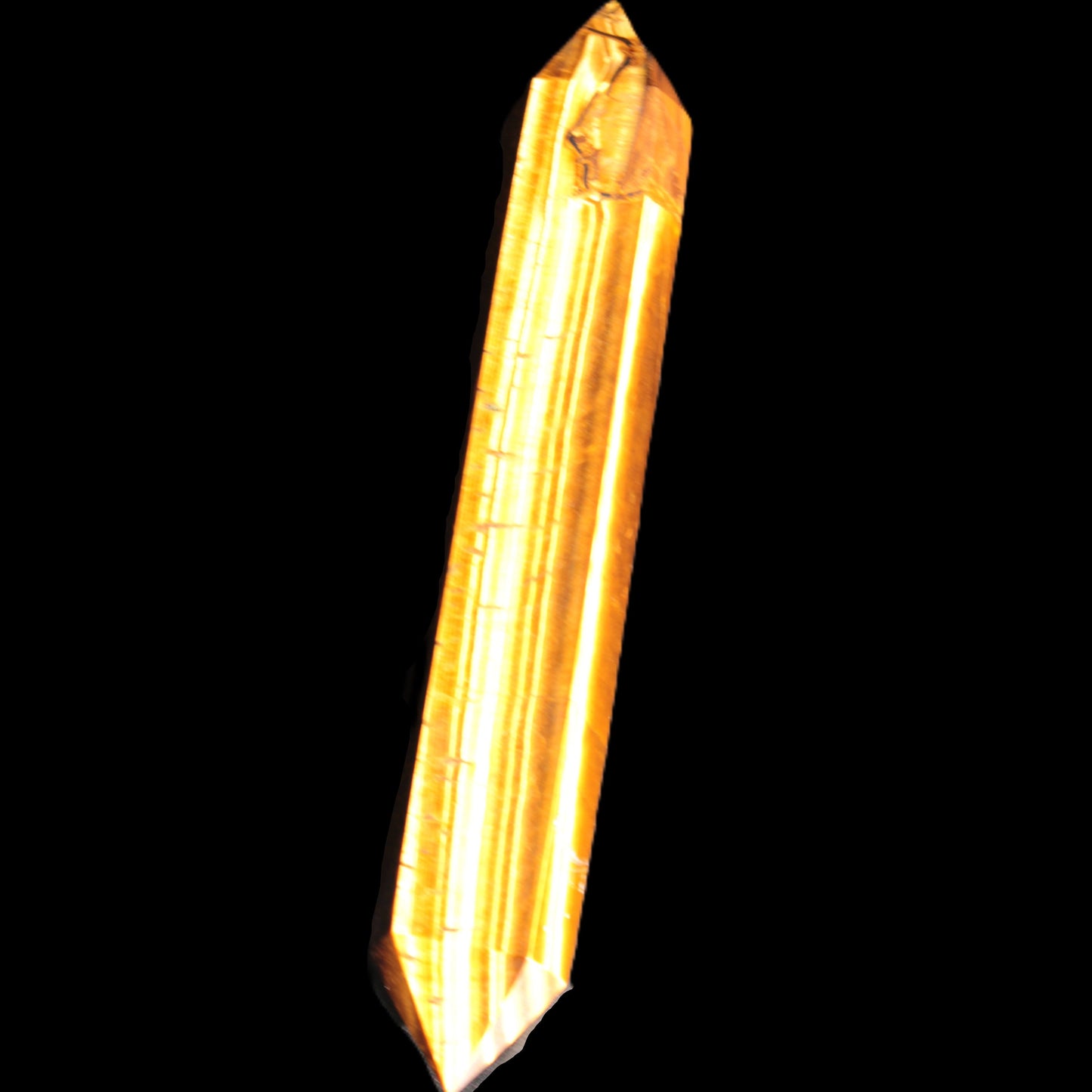 Golden Tigers Eye double-terminated large wand 141.9g Rocks and Things Store