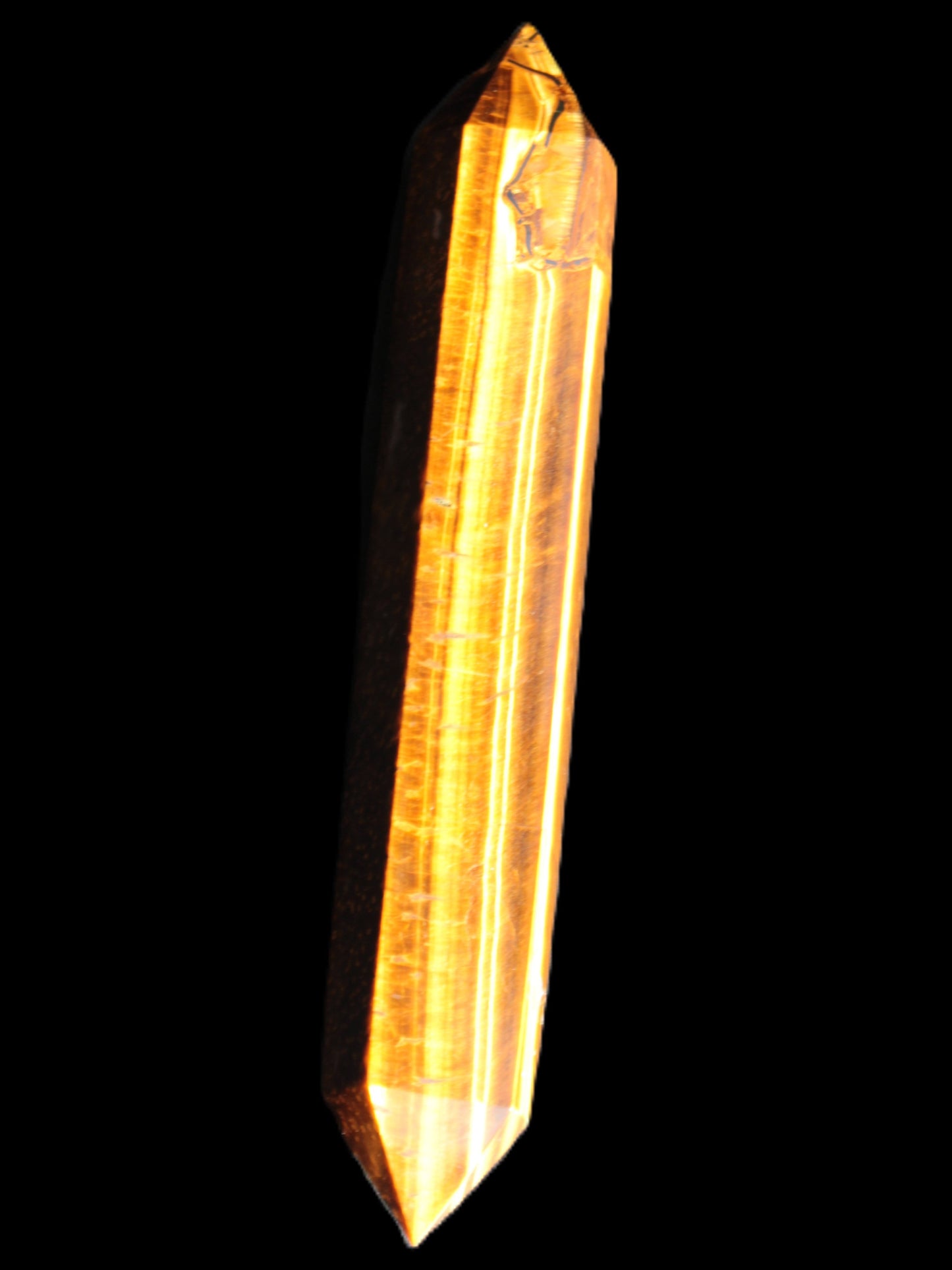 Golden Tigers Eye double-terminated large wand 141.9g Rocks and Things Store