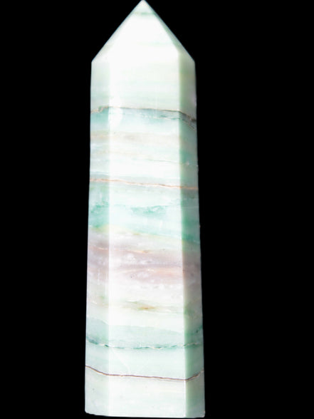 Pistachio calcite obelisk 112mm 170g Rocks and Things Store