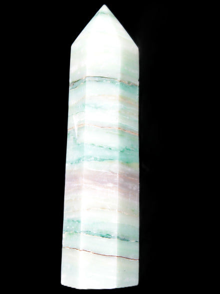 Pistachio calcite obelisk 112mm 170g Rocks and Things Store
