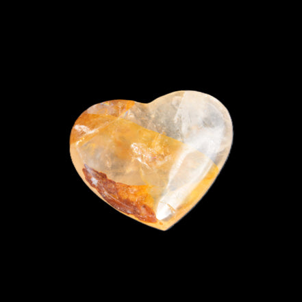 Golden Healer Quartz heart 43*35mm 26.2g - Rocks and Things Store