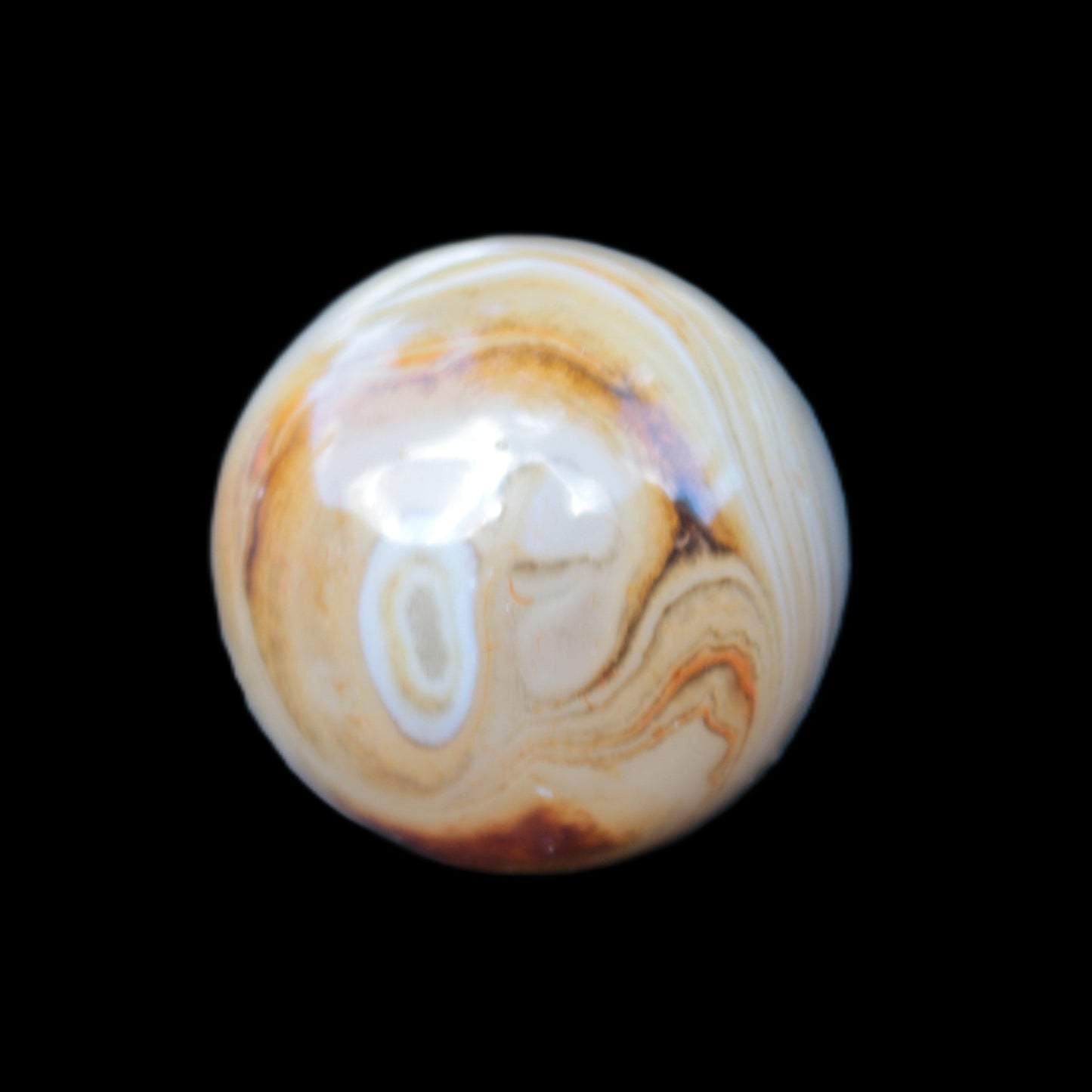 Crazy Lace Agate sphere 26mm 34g Rocks and Things Store