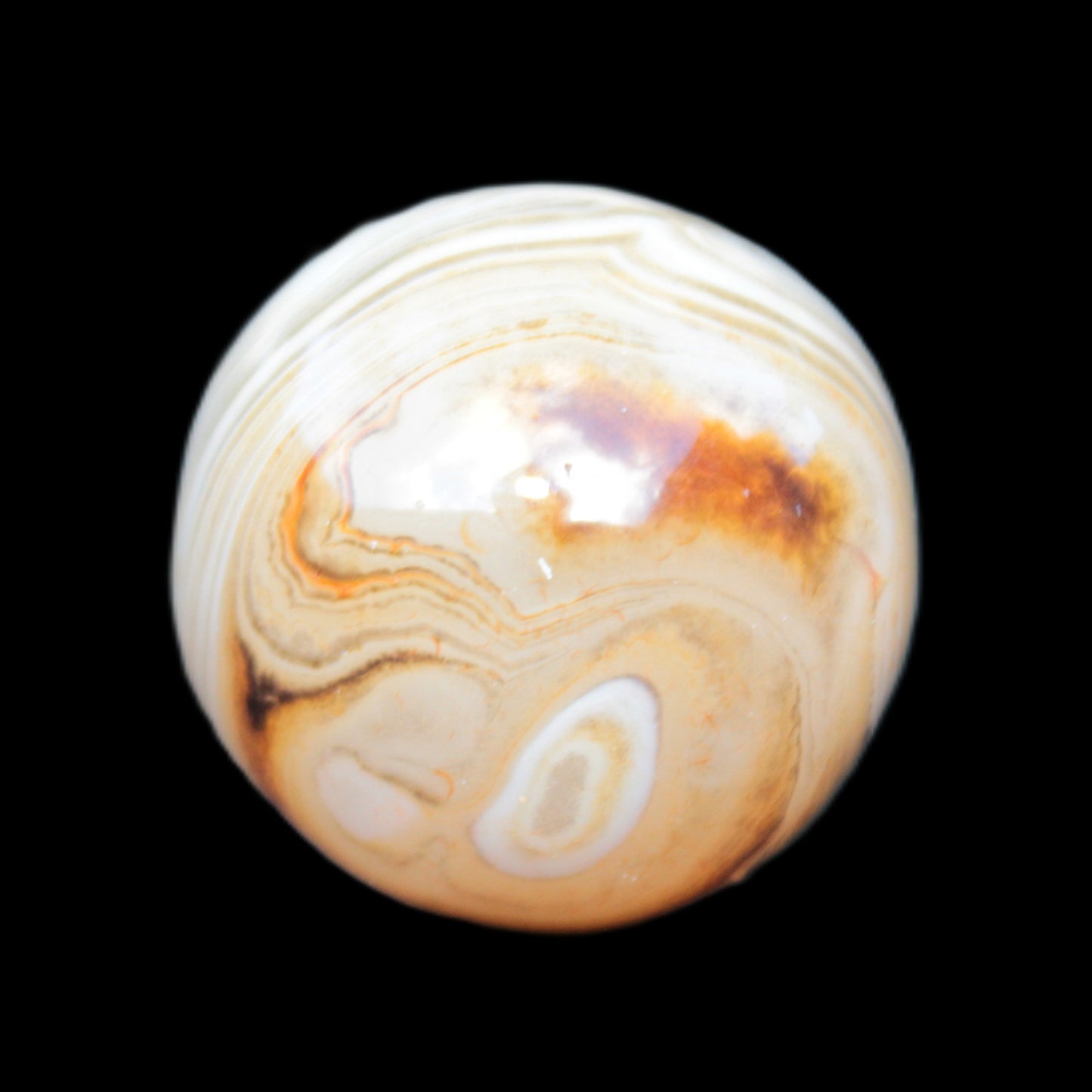 Crazy Lace Agate sphere 26mm 34g Rocks and Things Store