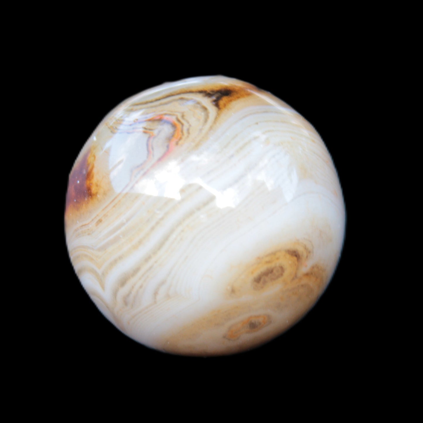 Crazy Lace Agate sphere 26mm 34g Rocks and Things Store