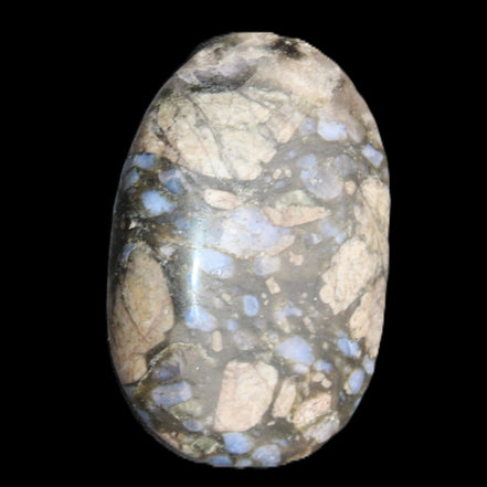 Llanite Que Sera palm stone 52*17*35mm 55g in sunlight - Rocks and Things Store