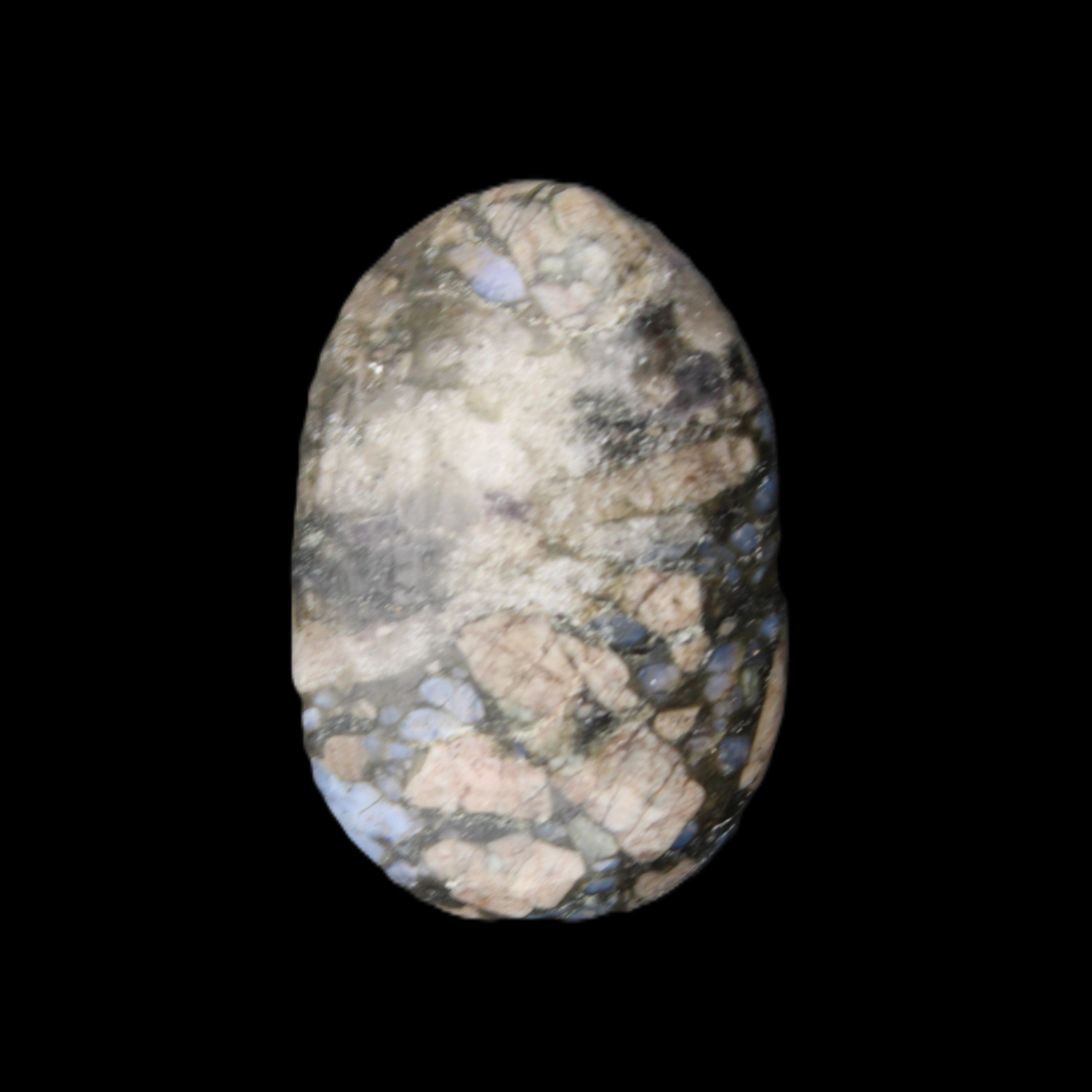 Llanite Que Sera palm stone 52*17*35mm 55g in sunlight - Rocks and Things Store