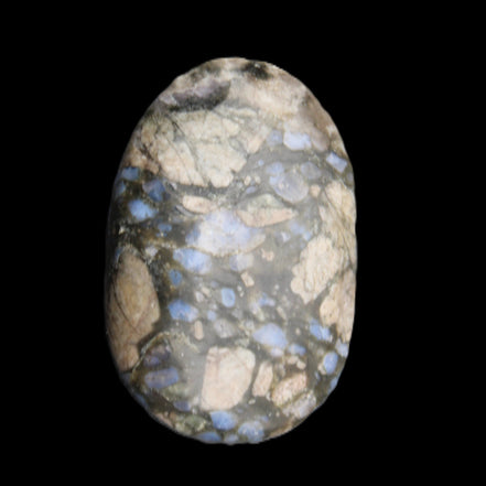 Llanite Que Sera palm stone 52*17*35mm 55g in sunlight - Rocks and Things Store