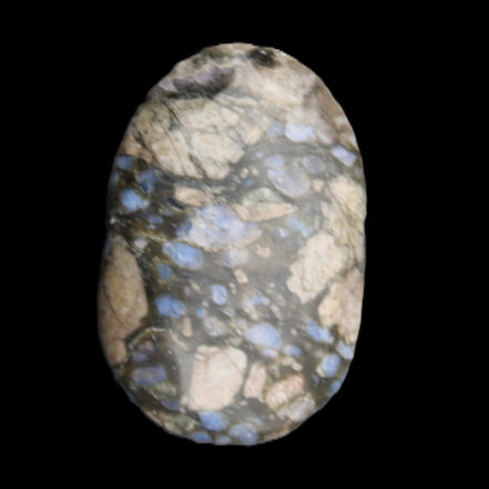Llanite Que Sera palm stone 52*17*35mm 55g in sunlight - Rocks and Things Store
