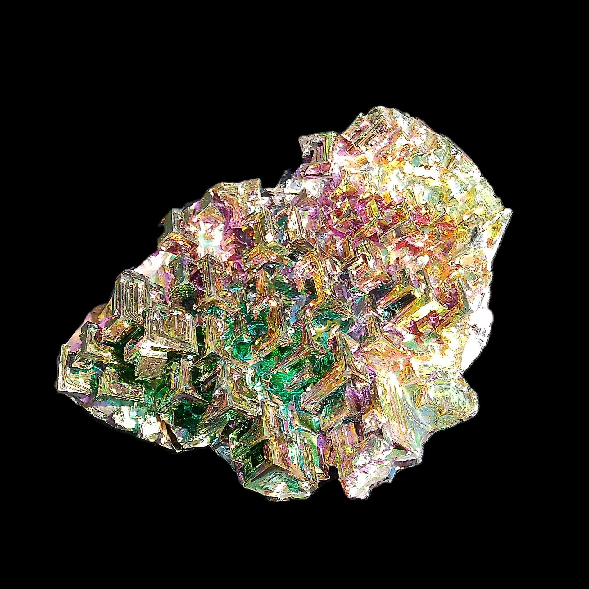 Bismuth crystal 122*90*32mm 501g in sunlight - Rocks and Things Store