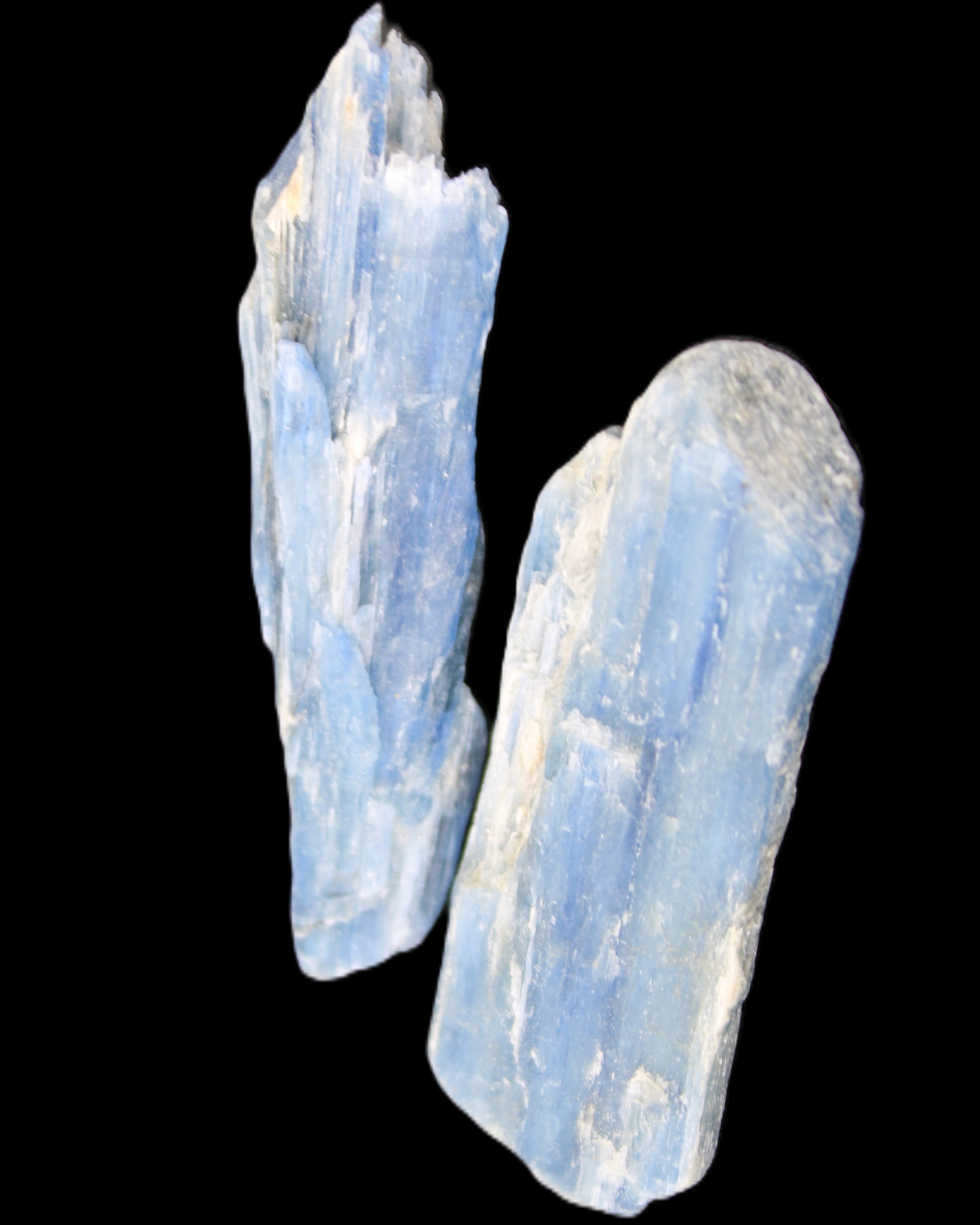 Natural Blue Kyanite two blade crystals 29-31g in sunlight - Rocks and Things Store