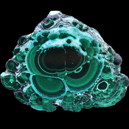 Silicified Malachite Chrysocolla slice 125*104*16mm 470g in sunlight - Rocks and Things Store