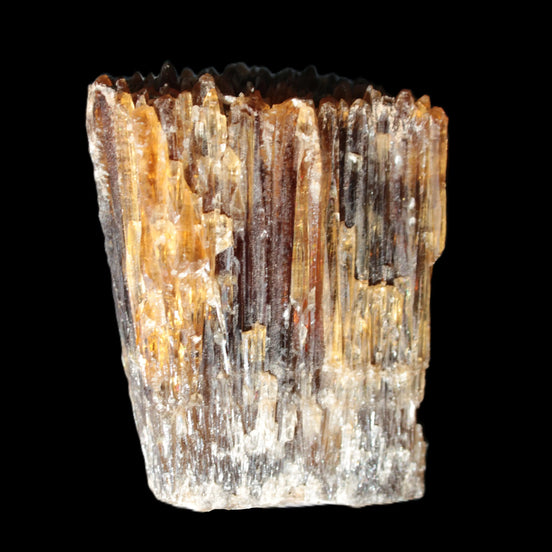 Amber Calcite phosphorescent crystal 127g in sunlight - Rocks and Things Store