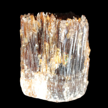 Amber Calcite phosphorescent crystal 127g in sunlight - Rocks and Things Store
