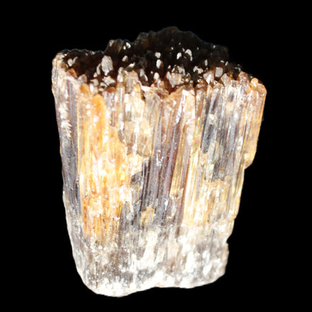 Amber Calcite phosphorescent crystal 127g in sunlight - Rocks and Things Store