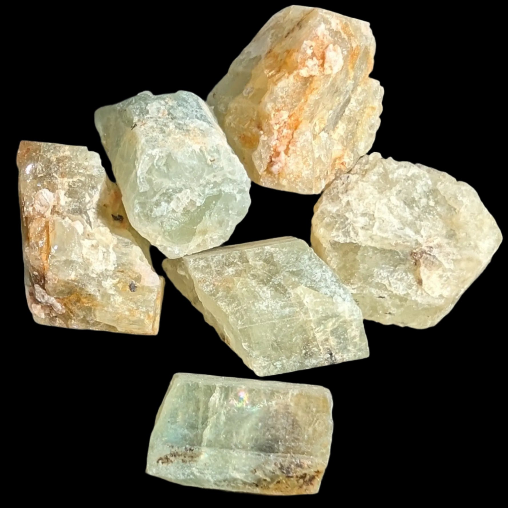 Aquamarine natural 4-6 crystals 7-8g in sunshine - Rocks and Things Store