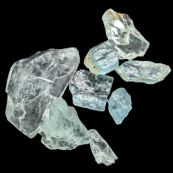 Aquamarine natural 6 crystals 6-7g Rocks and Things