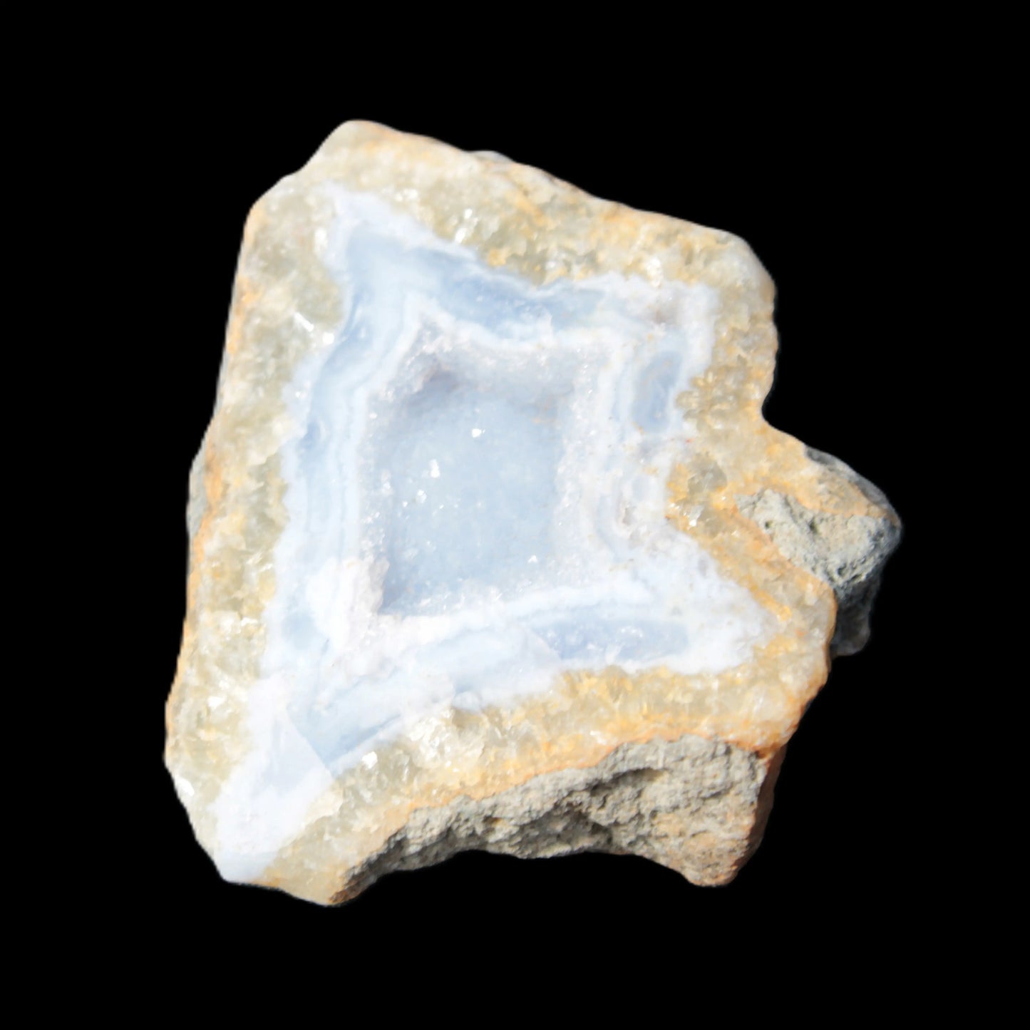 Blue Lace Agate drusy geode 50mm 74.3g Rocks and Things Store