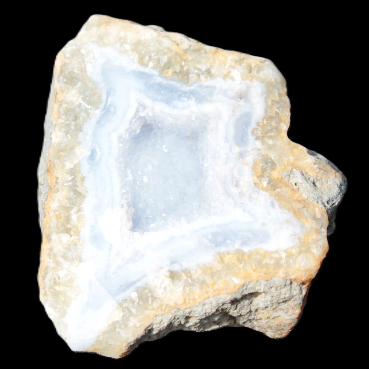 Blue Lace Agate drusy geode 50mm 74.3g Rocks and Things Store