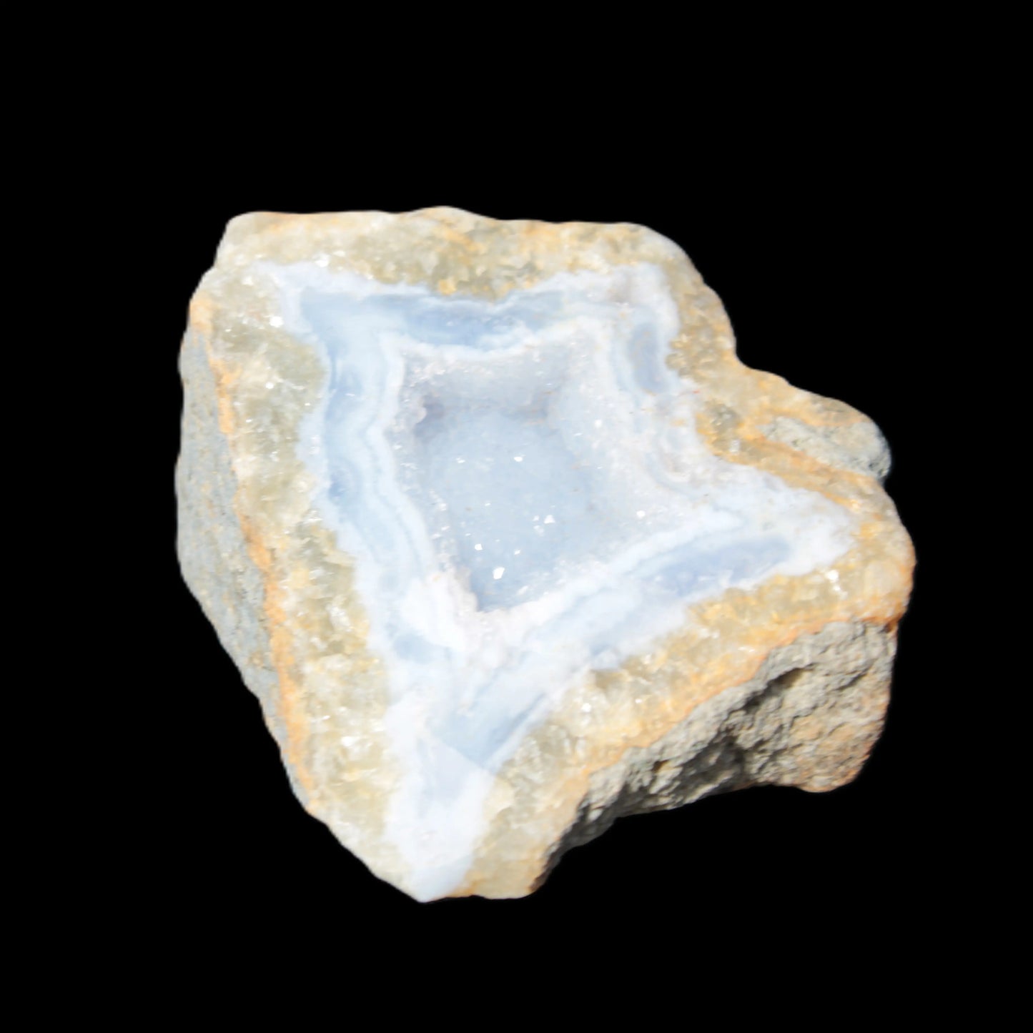 Blue Lace Agate drusy geode 50mm 74.3g Rocks and Things Store