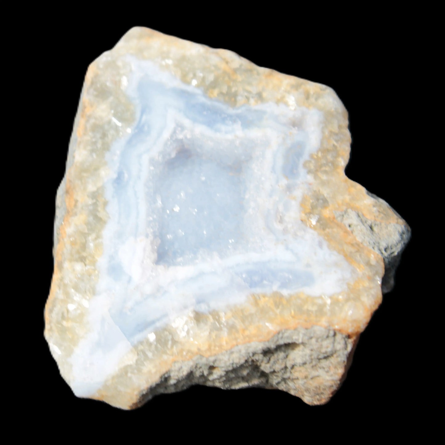 Blue Lace Agate drusy geode 50mm 74.3g Rocks and Things Store