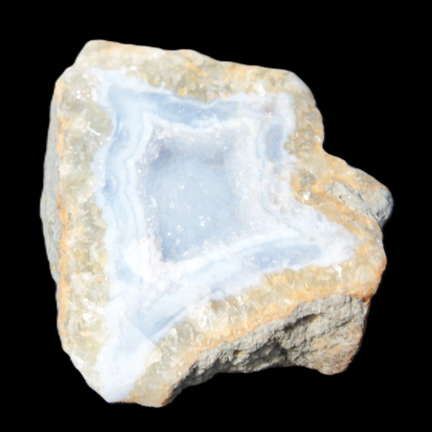 Blue Lace Agate drusy geode 50mm 74.3g Rocks and Things Store
