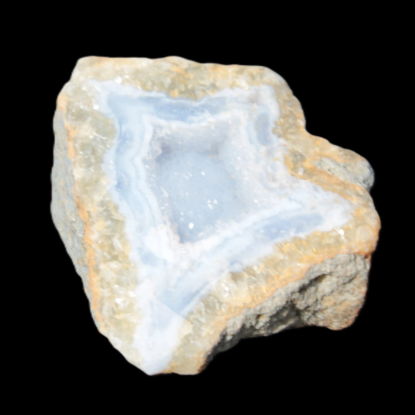 Blue Lace Agate drusy geode 50mm 74.3g Rocks and Things Store